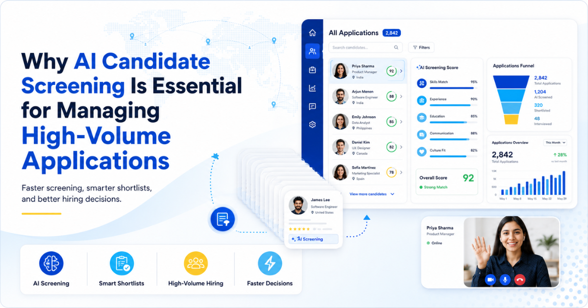 Why AI Candidate Screening Is Essential for Managing High-Volume Applications